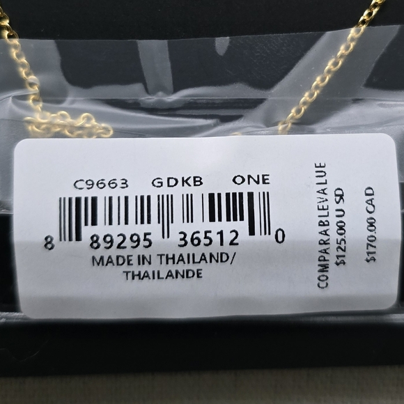 Coach Gold Necklace with Colorful Letter Pendant - Picture 3 of 3